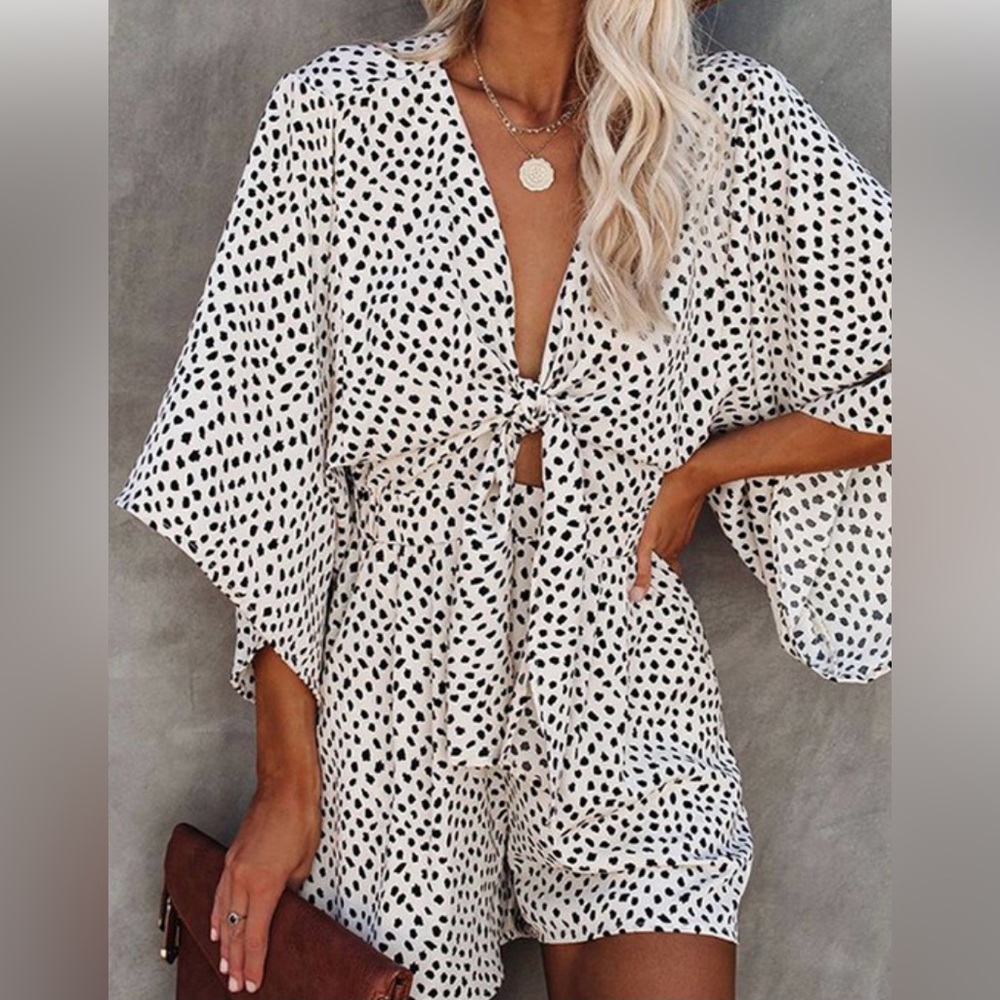 Black spotted Romper